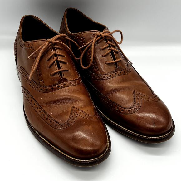 Cole Haan Modern Classics Wingtip Oxfords British Tan Size 8 - Picture 1 of 7